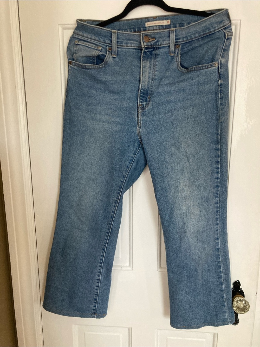 Levi’s high waisted crop flair jeans
